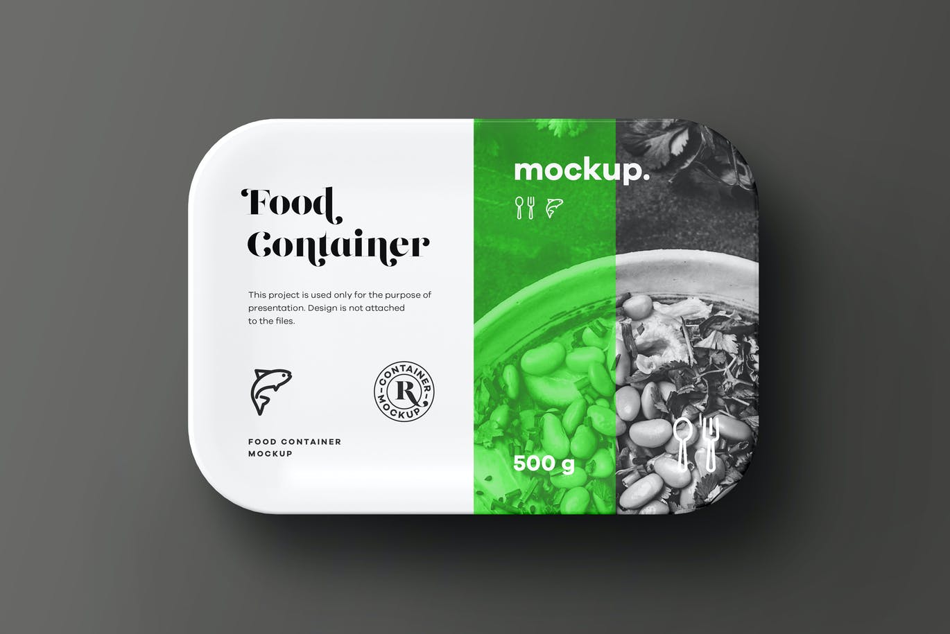 7款逼真食品水果外卖包装盒设计贴图样机模板 Food Container Mock-up_img_2