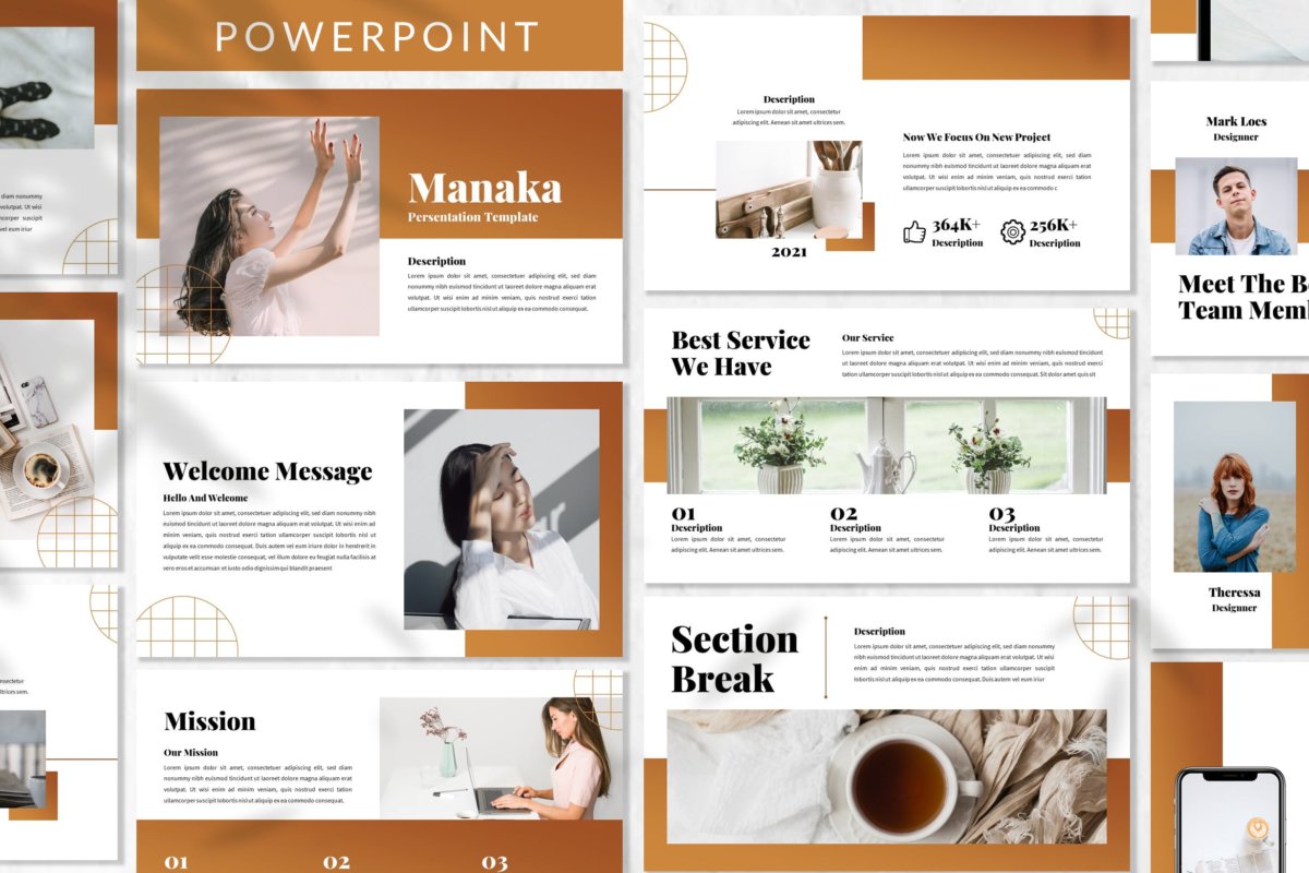 现代简洁商务营销策划提案简报演示文稿设计模板 Manaka - Business Powerpoint Template_img_2