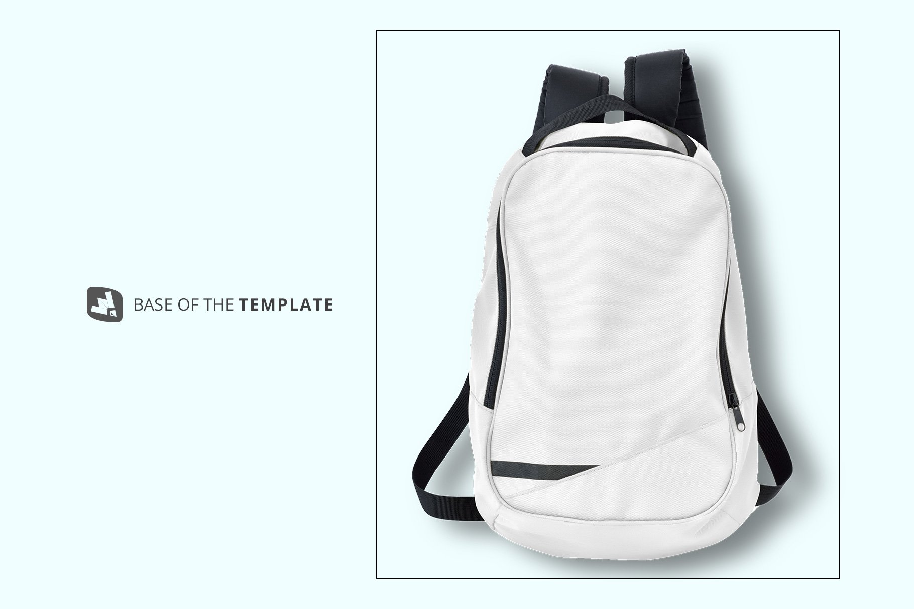 顶视图旅行双肩背包印花图案设计贴图样机 Top View Backpack Mockup_img_2