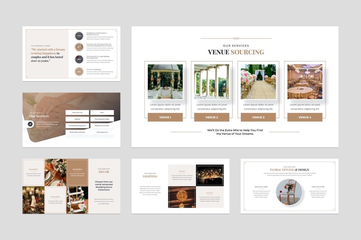 现代时尚婚礼营销策划图文排版设计模板 Wedding Planner PowerPoint Presentation Template_img_2