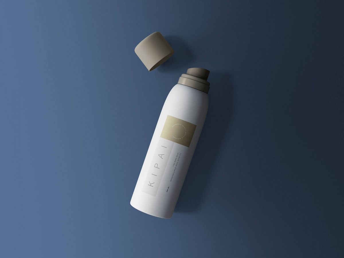 高端化妆品喷雾瓶设计贴图样机模板 Cosmetic Spray Bottle Mockup_img_3