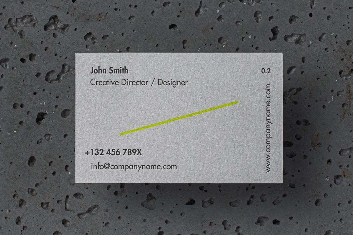 时尚商务个人名片设计样机PSD模板 Stone Psd Business Card Mockup_img_2