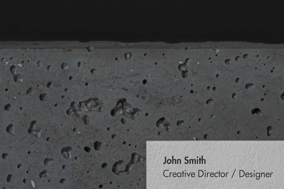 时尚商务个人名片设计样机PSD模板 Stone Psd Business Card Mockup_img_2