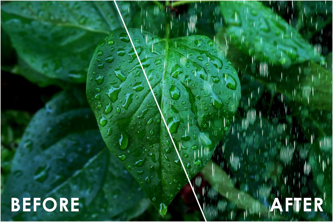 20个逼真小雨效果叠加层图片设计素材 Realistic Rain Overlays_img_2