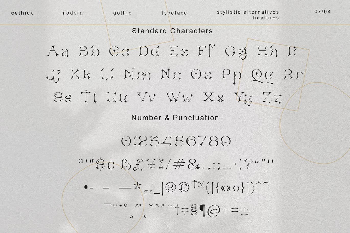 复古哥特式海报标题徽标Logo设计衬线英文字体素材 Cethik Font_img_2