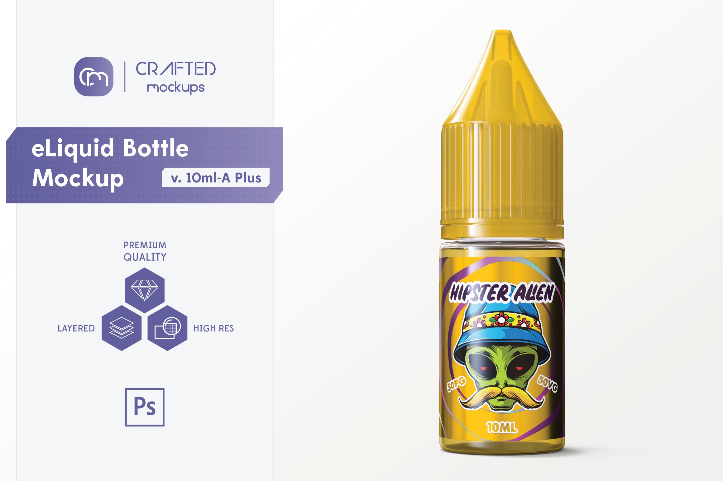 10毫升药物眼药水滴液瓶设计样机素材 eLiquid Bottle Mockup v. 10ml-A Plus_img_2