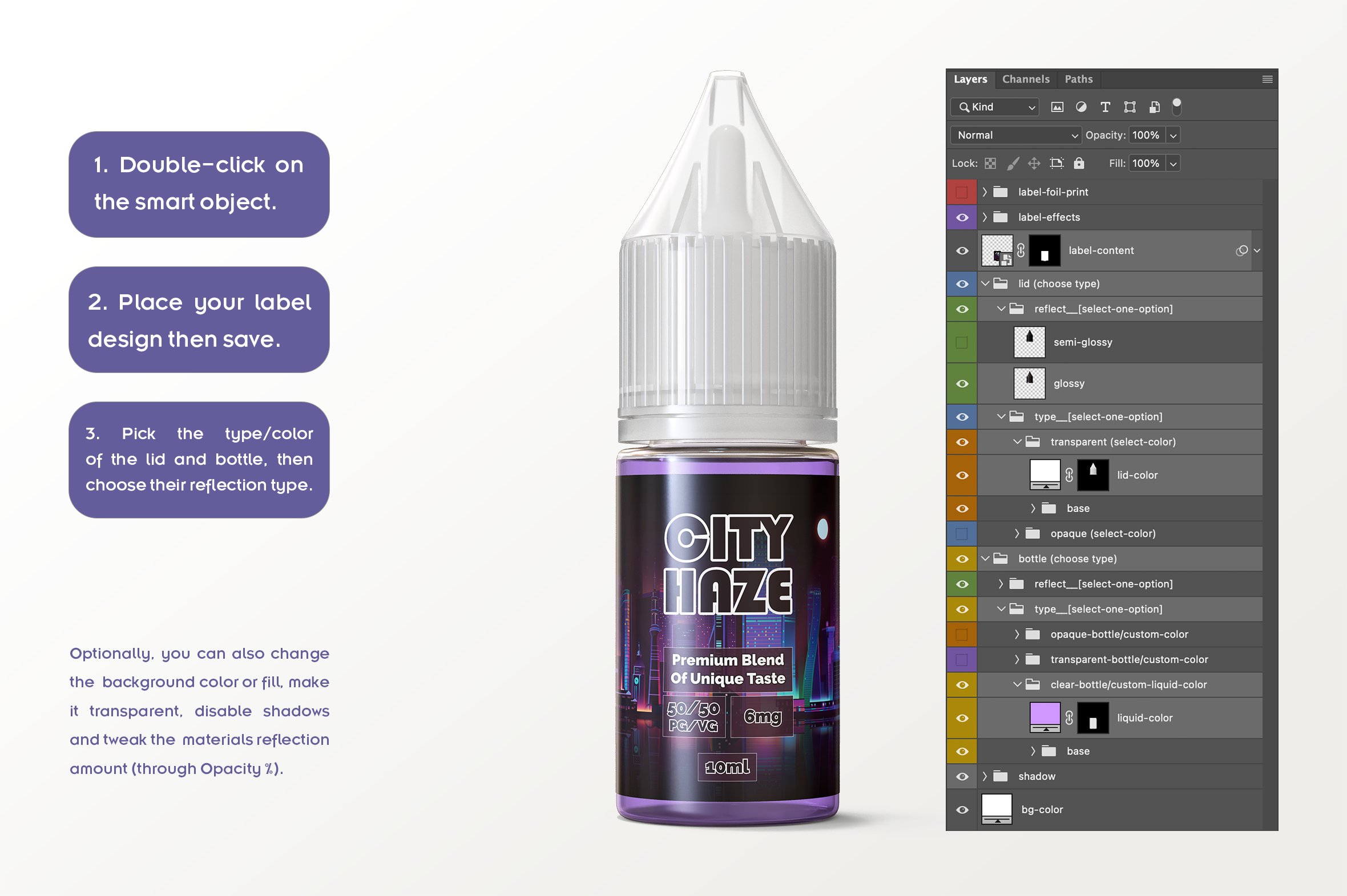 10毫升药物眼药水滴液瓶设计样机素材 eLiquid Bottle Mockup v. 10ml-A Plus_img_2