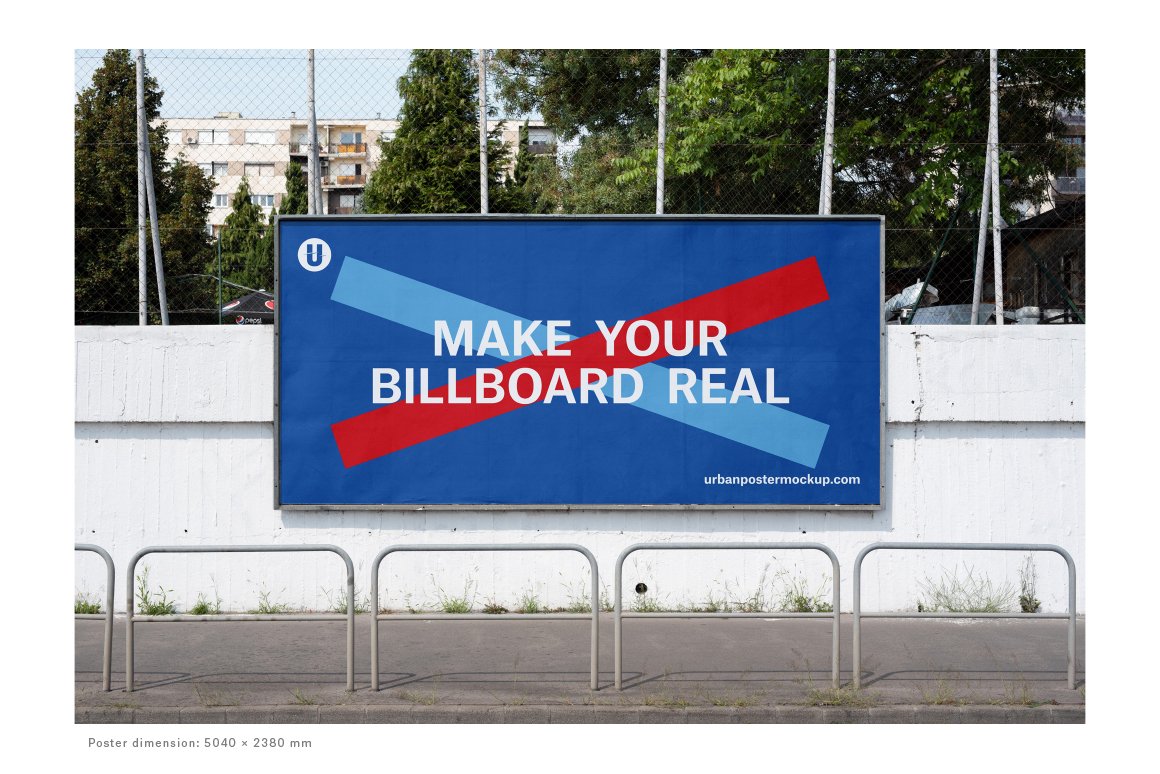 20款街头商场车站灯箱广告牌设计PS贴图样机模板 Billboard Mockup VOL.3_img_2