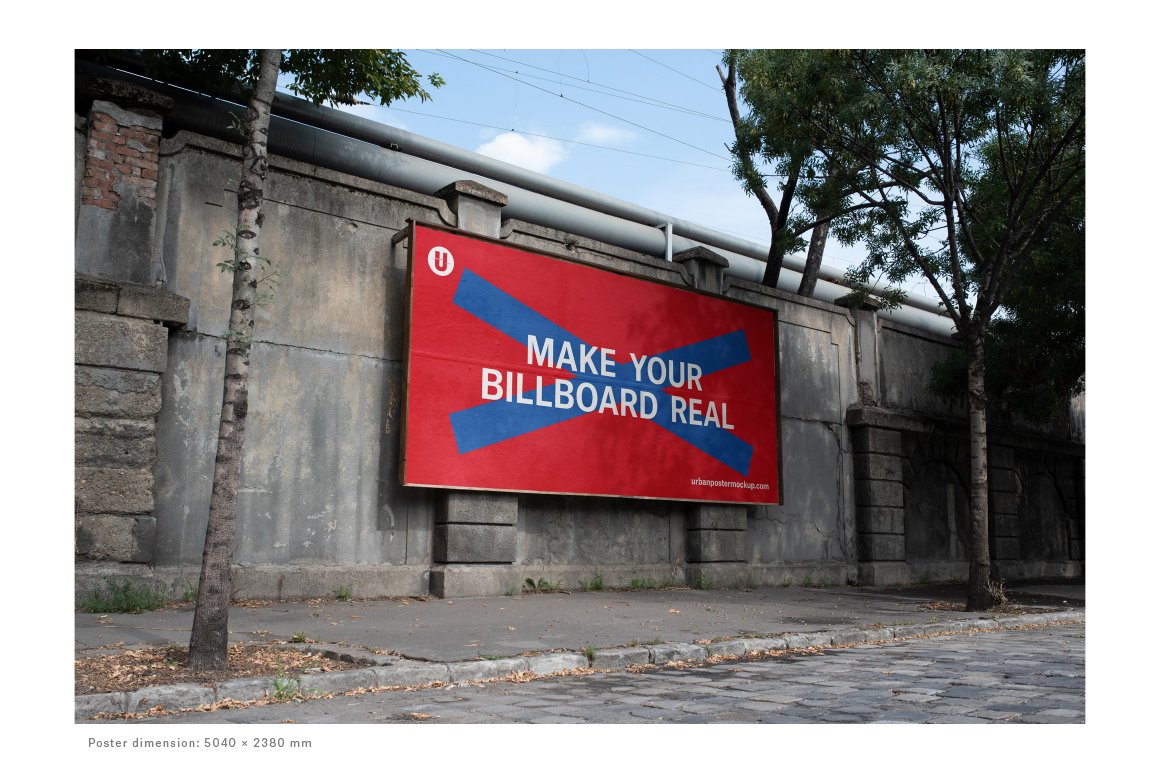 20款街头商场车站灯箱广告牌设计PS贴图样机模板 Billboard Mockup VOL.3_img_2