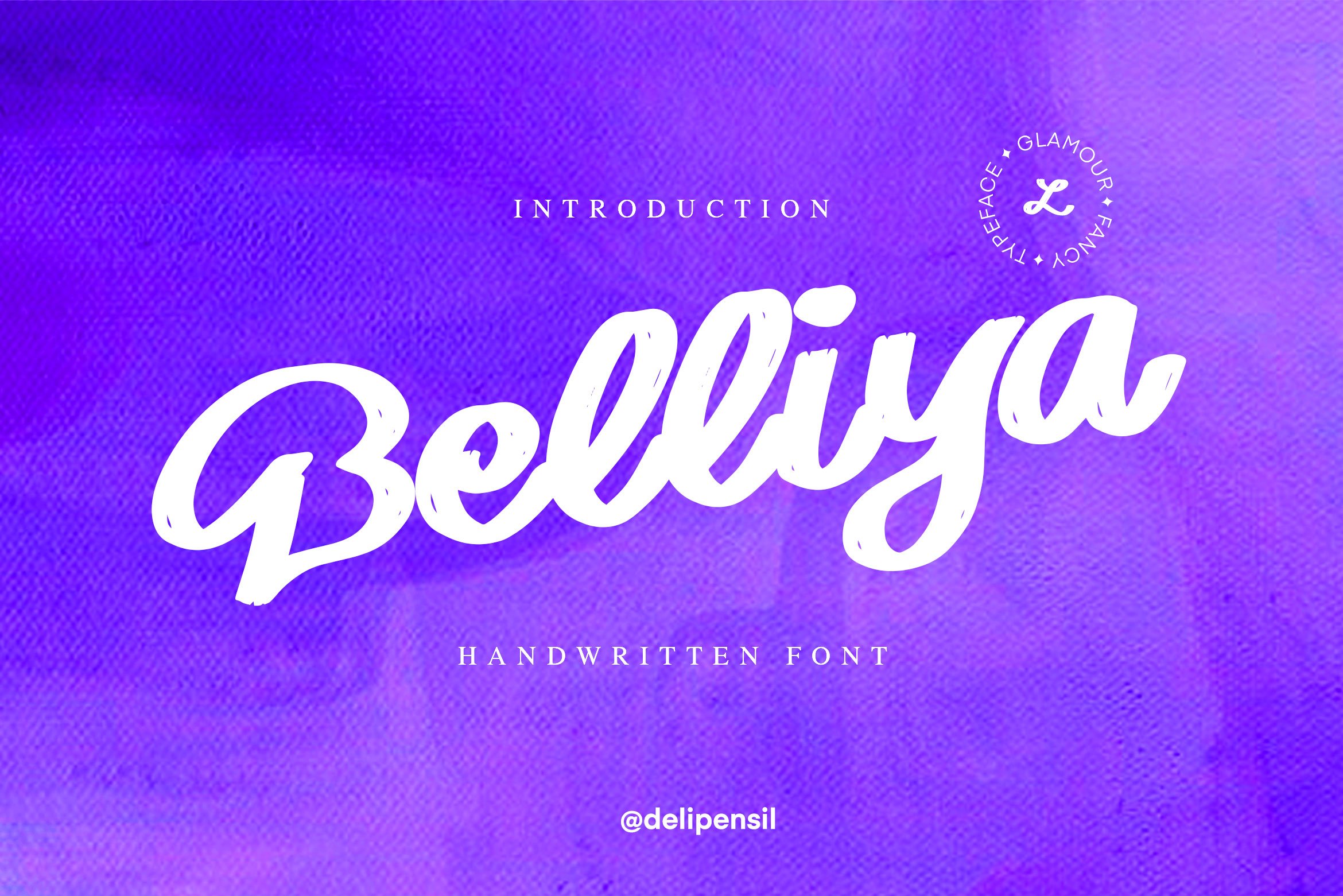 现代时尚杂志标题徽标Logo手写英文字体设计素材 Belliya - Handwritten Modern Font_img_2