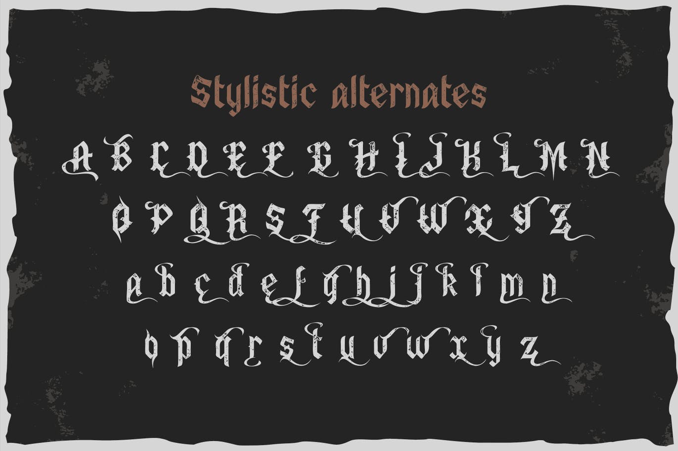 复古哥特式标题徽标Logo设计衬线英文字体素材 Old Biker Font_img_2
