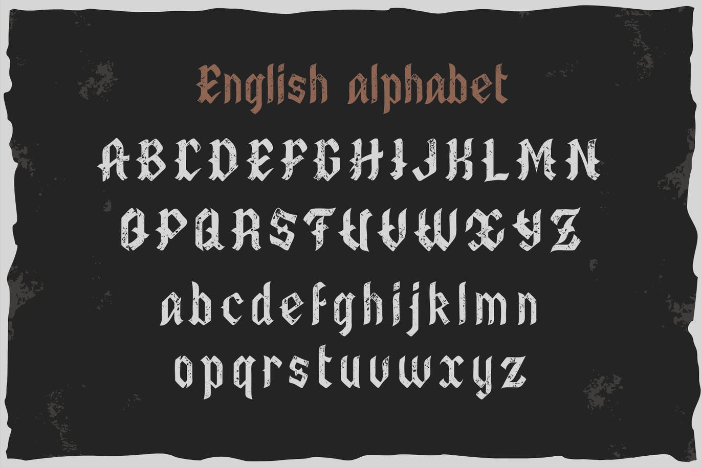 复古哥特式标题徽标Logo设计衬线英文字体素材 Old Biker Font_img_2