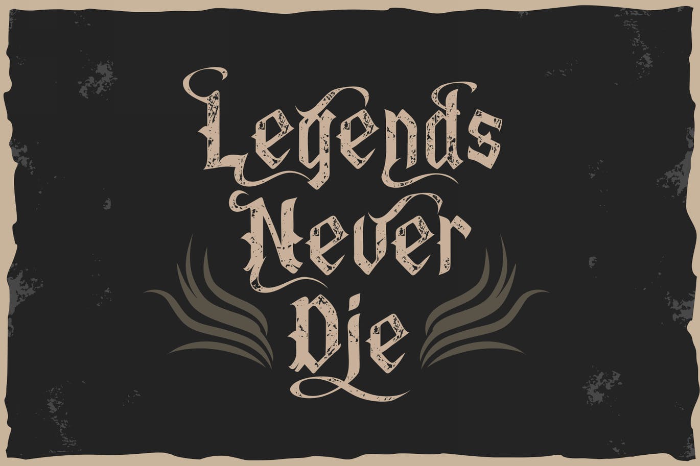 复古哥特式标题徽标Logo设计衬线英文字体素材 Old Biker Font_img_2