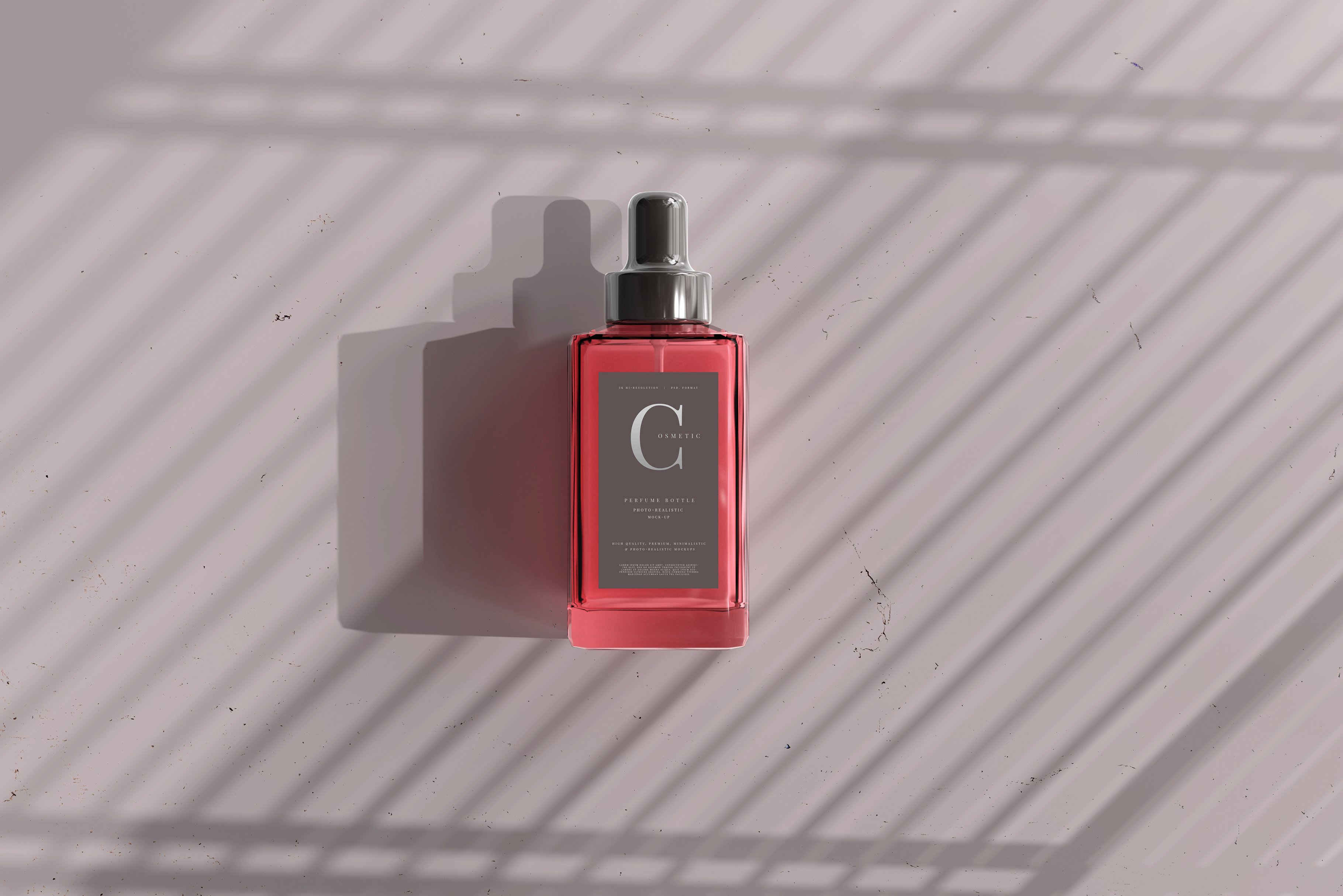 12款时尚方形香水瓶包装盒设计PS贴图样机模板 Square Perfume Bottle with Box Mockup_img_2