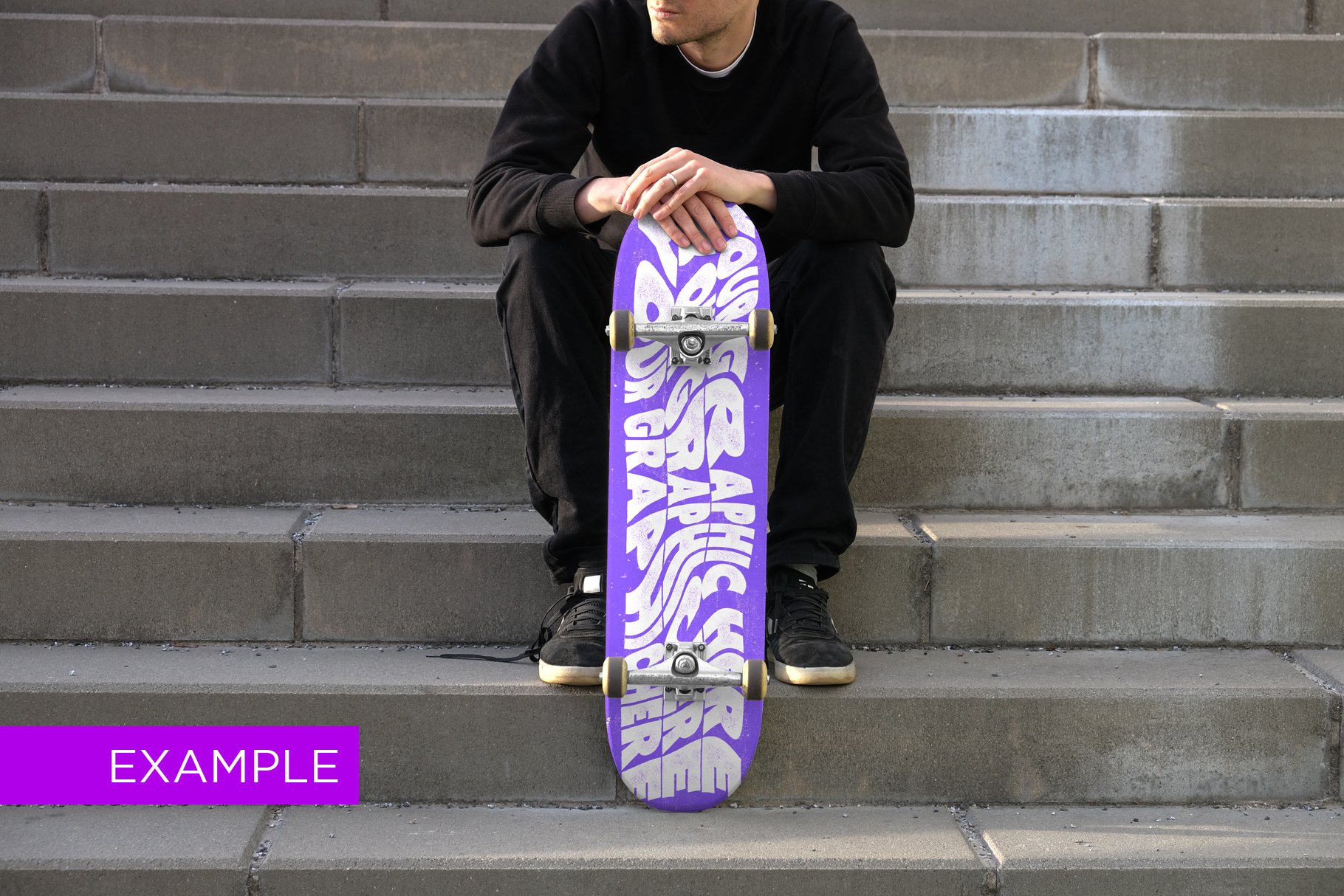 高品质滑板印花图案设计贴图样机PSD模板 Skateboard Mockup V7 - PSD_img_2