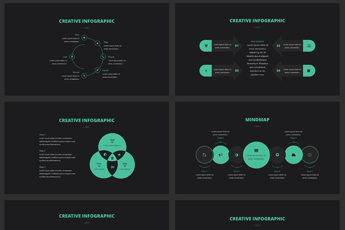 时尚优雅摄影作品集演示文稿设计Powerpoint+Keynote模板 Mirage Presentation Template_img_2