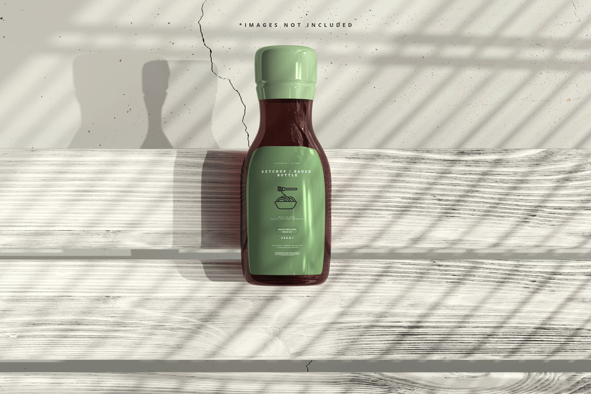 6款时尚调料酱油瓶标签设计贴图样机模板 Ketchup Or Sauce Bottles Mockup_img_2