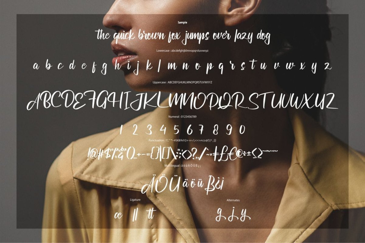 现代毛笔书法风格海报贺卡邀请函设计手写英文字体 Astilula | Modern New Script Font_img_2