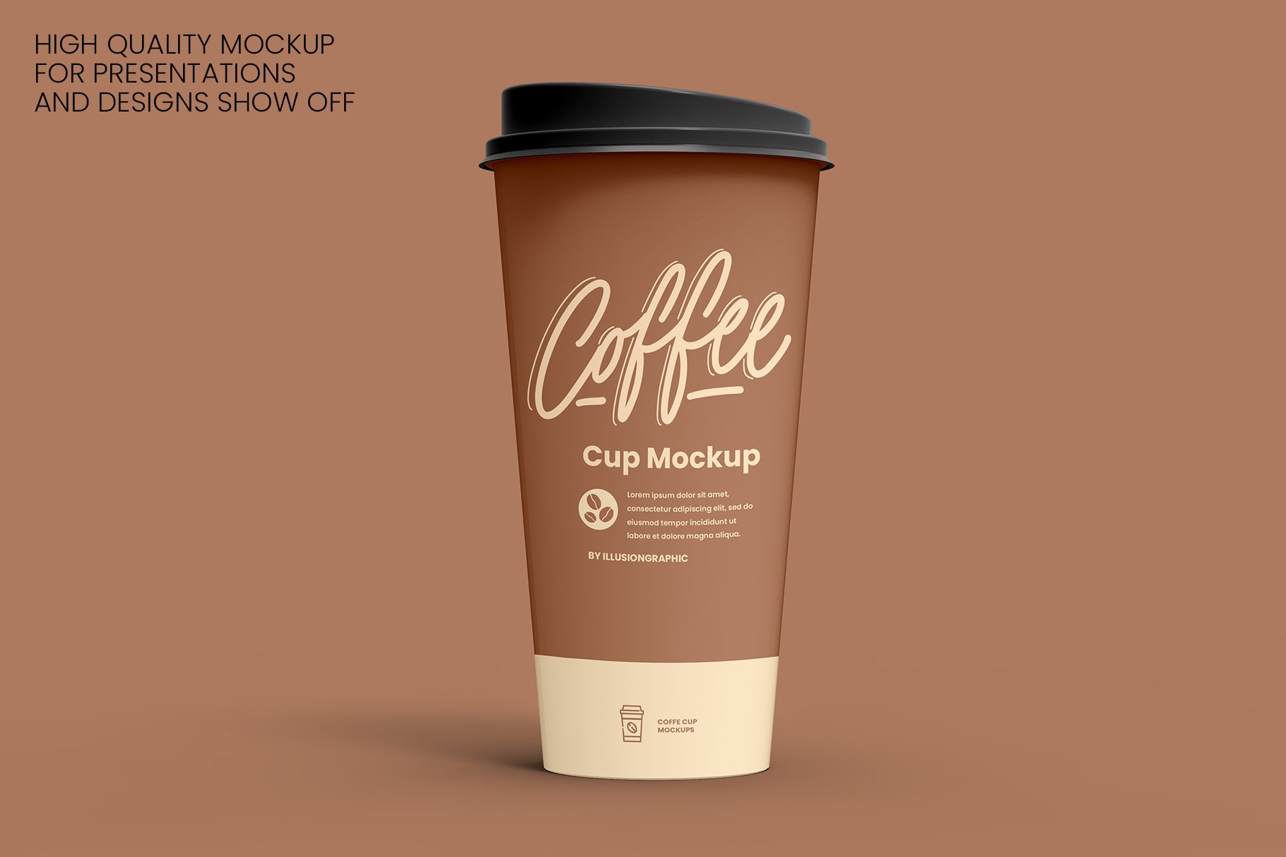 8个一次性咖啡外卖纸杯设计贴图样机模板 Coffee Cup Mockup - 8 views_img_2