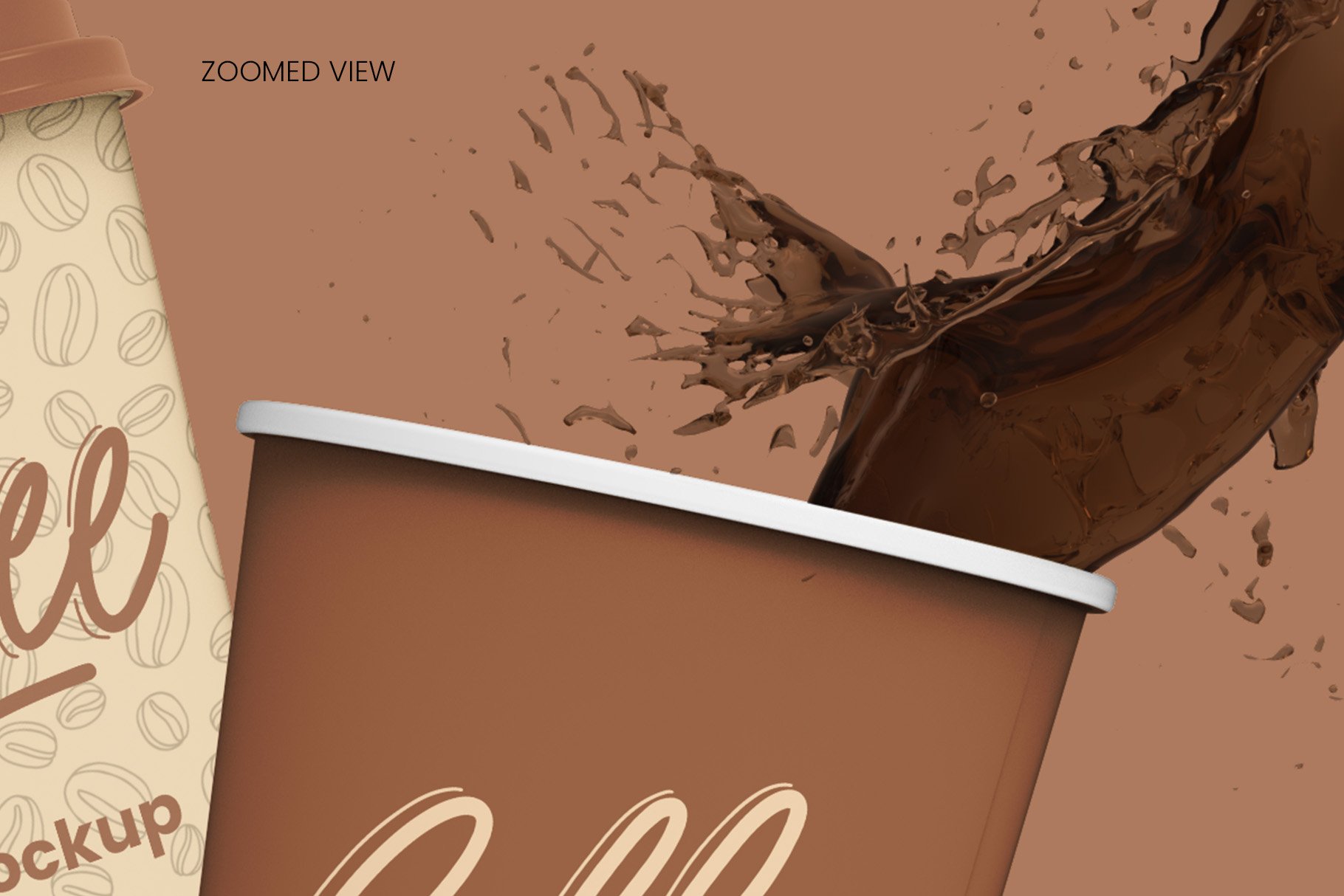 8个一次性咖啡外卖纸杯设计贴图样机模板 Coffee Cup Mockup - 8 views_img_2