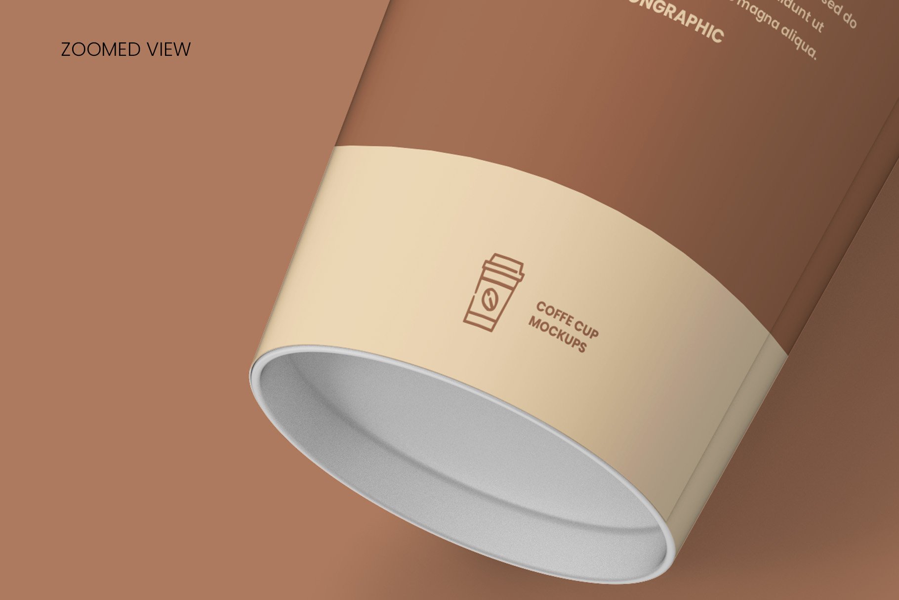 8个一次性咖啡外卖纸杯设计贴图样机模板 Coffee Cup Mockup - 8 views_img_2