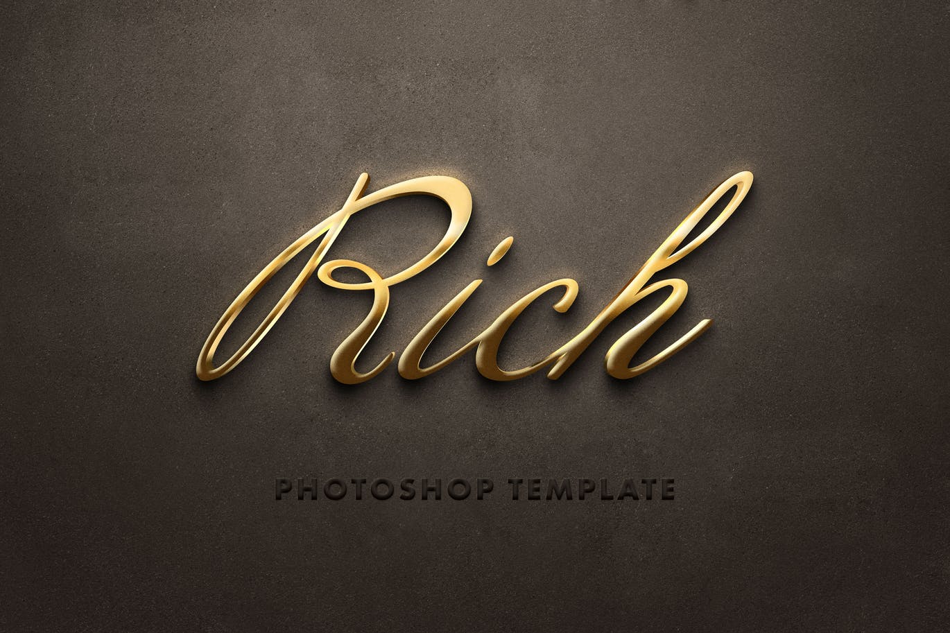 逼真金色3D立体标题徽标Logo设计贴图样机PS素材 Fancy Gold Text Effect_img_2