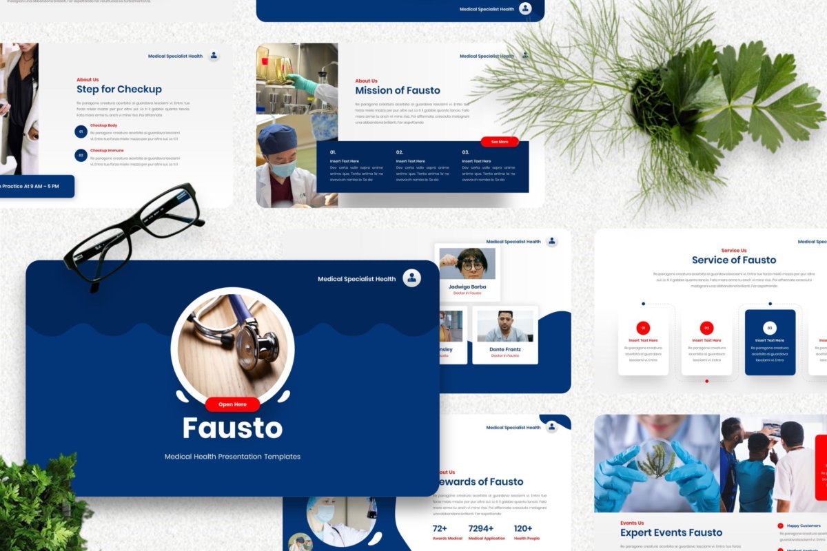 现代简约医疗作品集演示文稿设计模板 Fausto - Medical Powerpoint Template_img_2