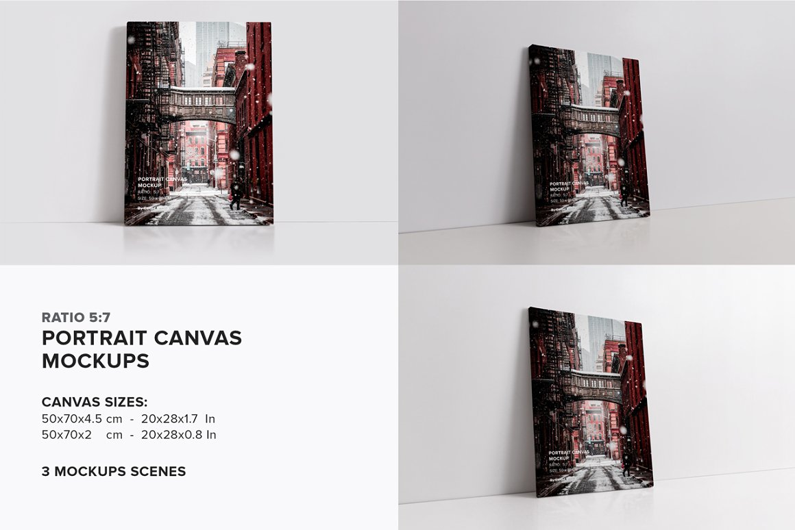 33款绘画艺术品相片展示相框画布样机模板套装 Canvas Mockups Bundle 2_img_2