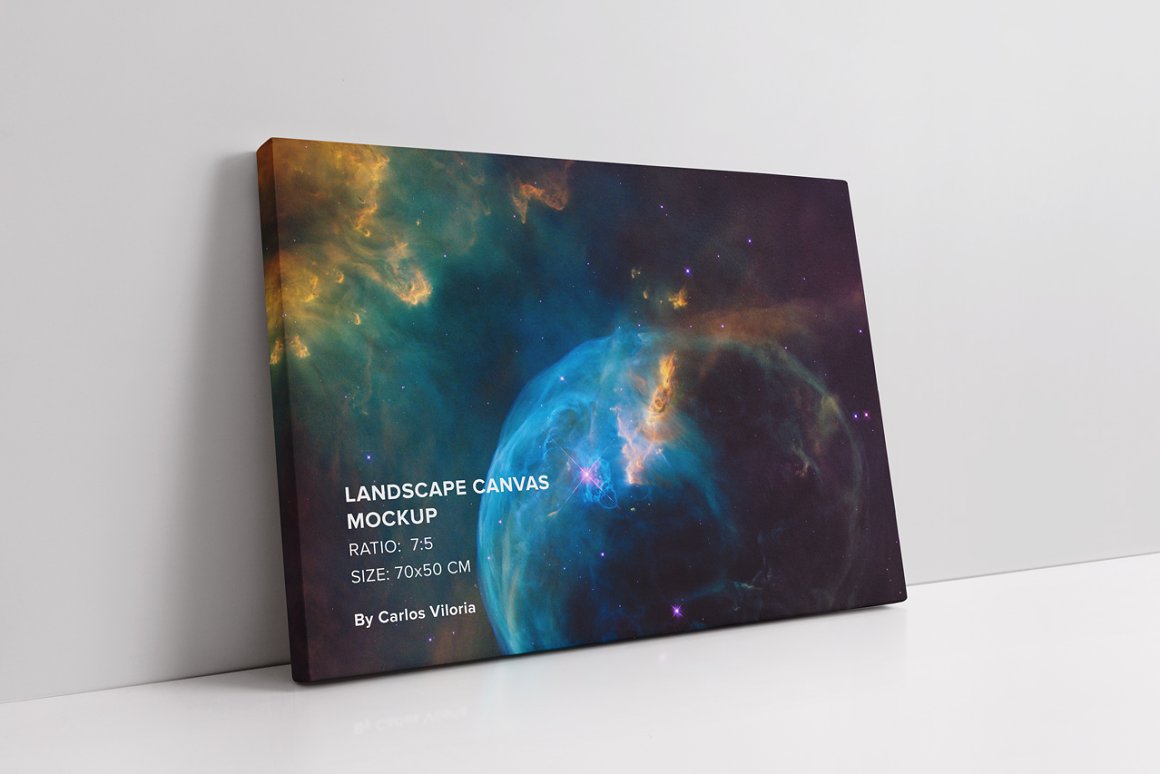 33款绘画艺术品相片展示相框画布样机模板套装 Canvas Mockups Bundle 2_img_2