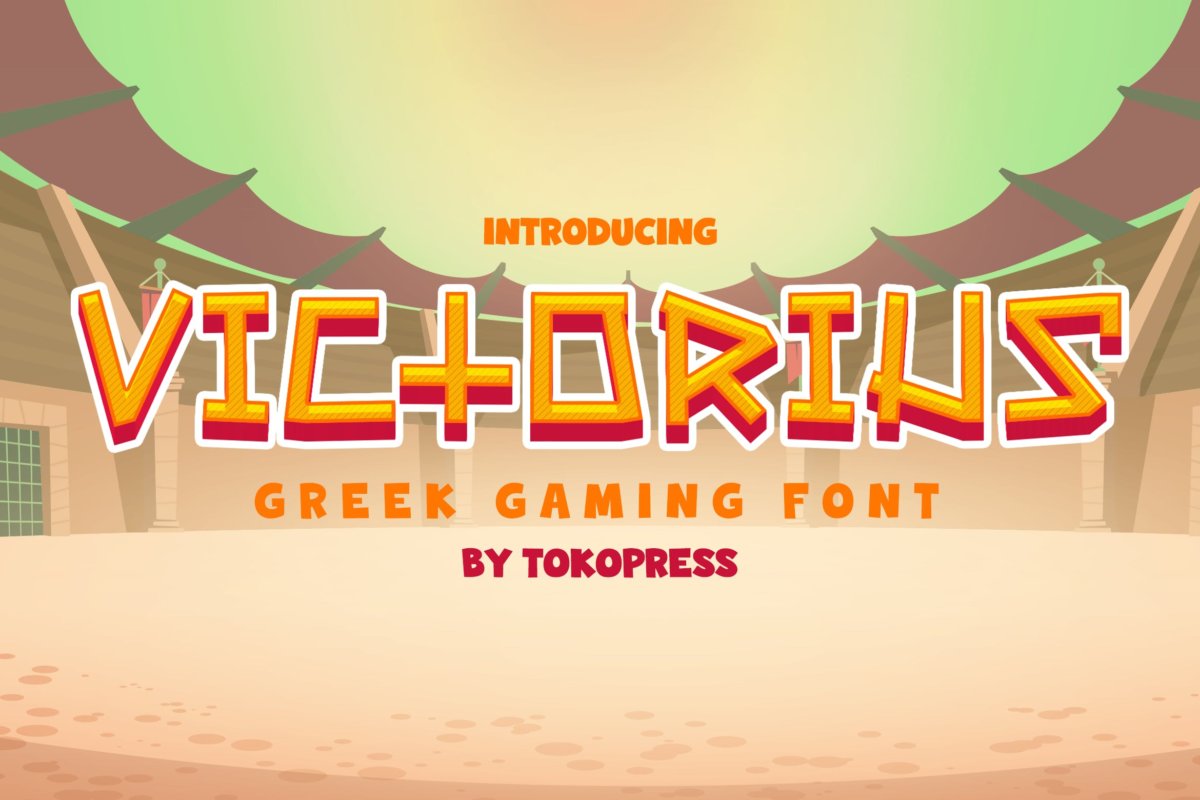 卡通游戏海报标题徽标logo装饰英文字体 Victorius - Gaming font_img_2