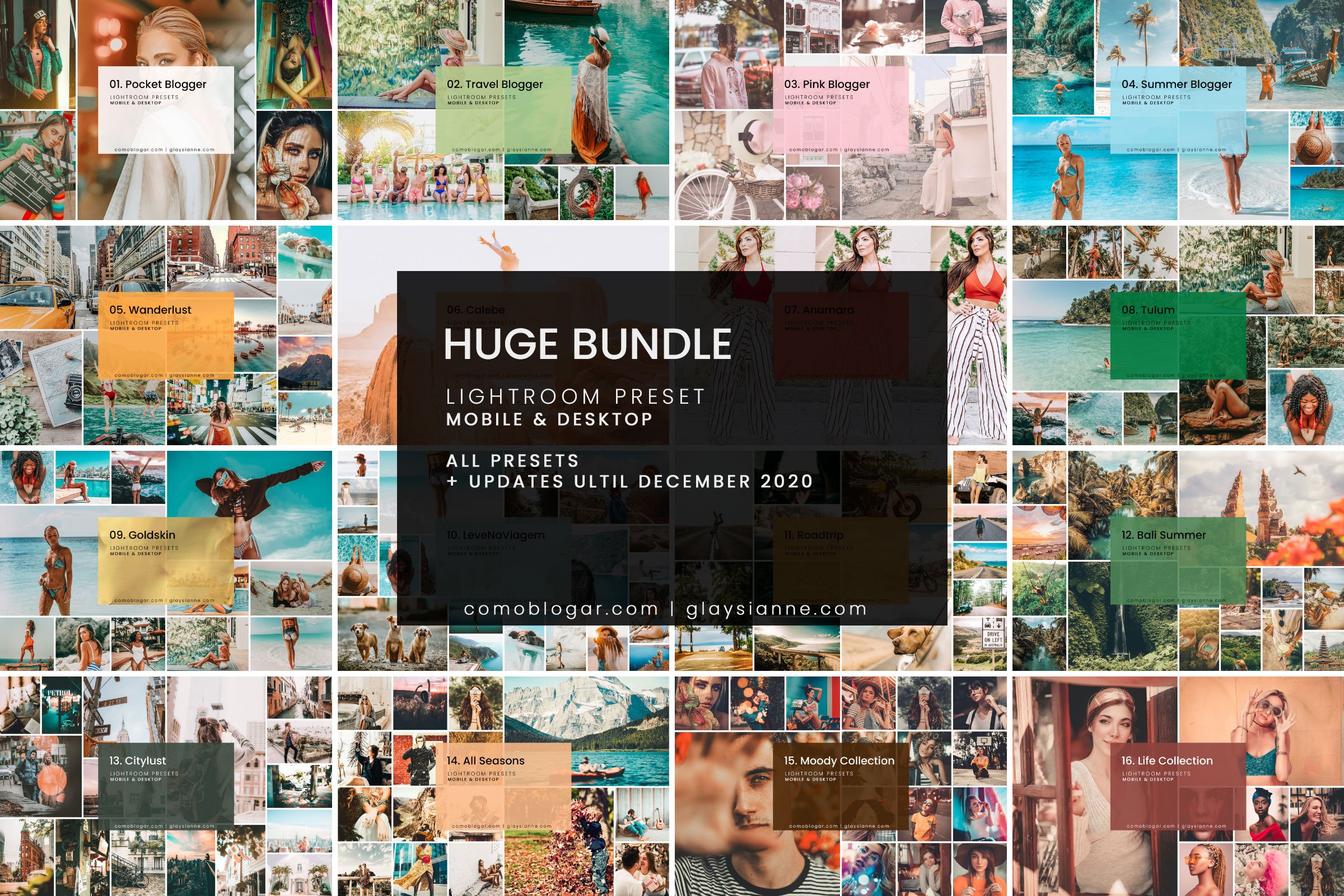 108套风景人像摄影照片后期调色滤镜LR预设模板套装 HUGE Bundle Presets (108 Packs)_img_2