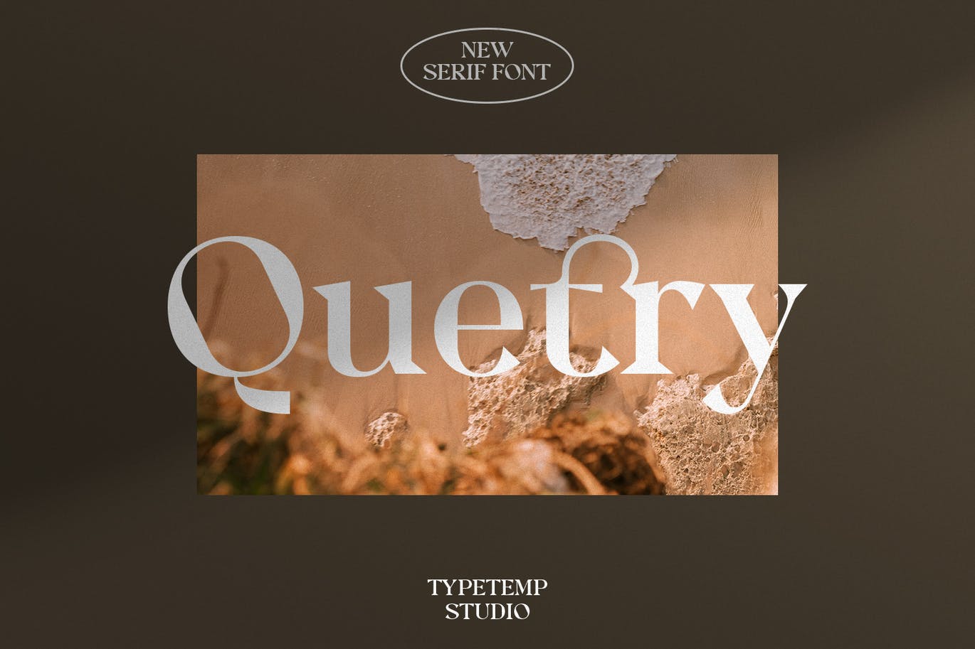 现代优雅杂志海报标题徽标Logo设计衬线英文字体素材 Quetry Serif Display_img_2