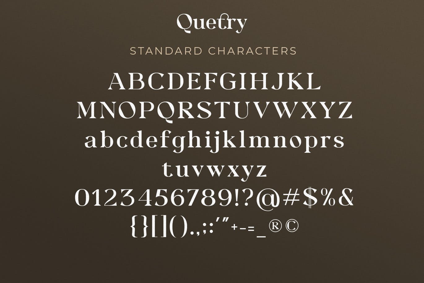 现代优雅杂志海报标题徽标Logo设计衬线英文字体素材 Quetry Serif Display_img_2