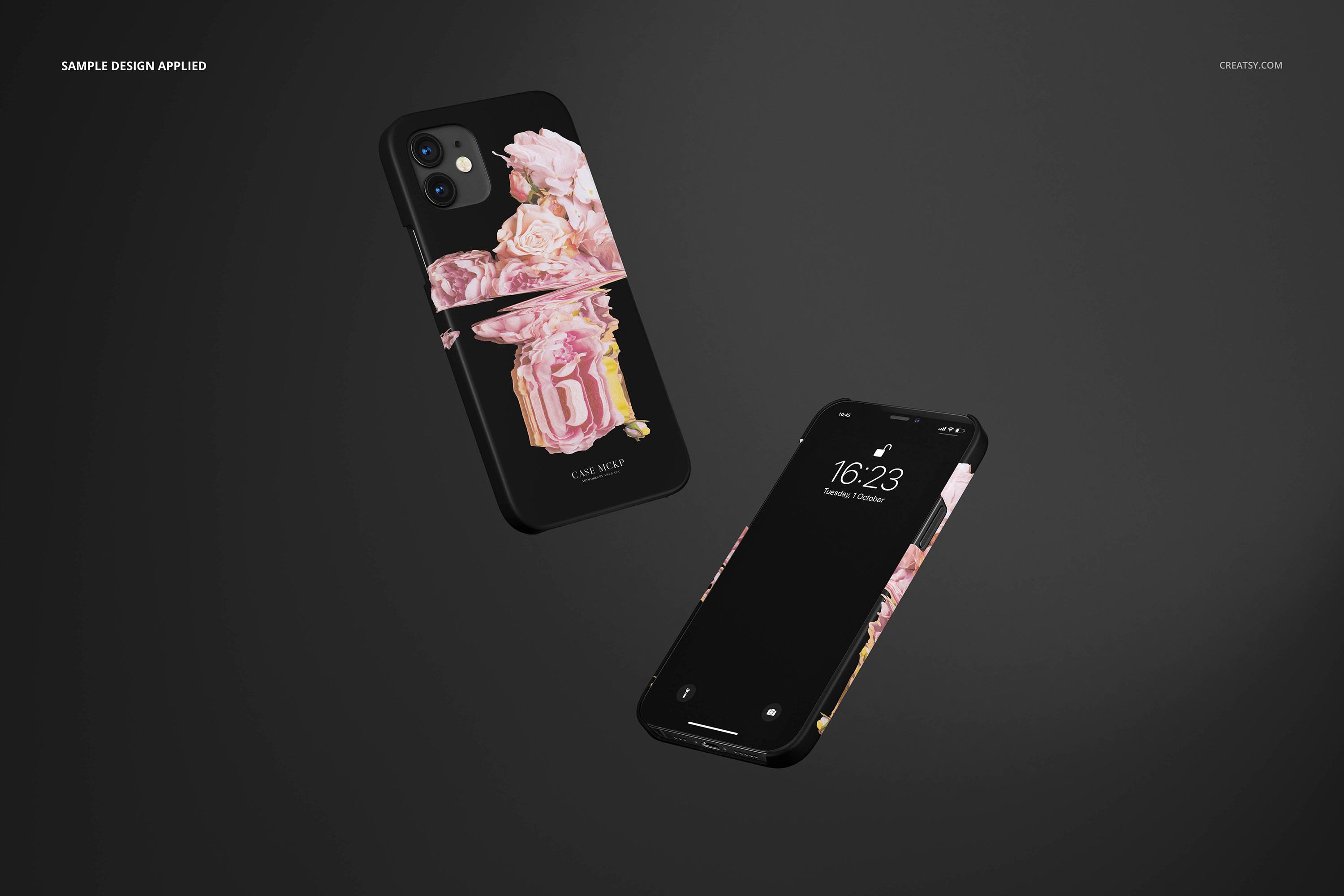 26款时尚磨砂iPhone 12手机保护壳外观设计PSD样机模板 iPhone 12 Matte Snap Case 1 Mockup_img_2