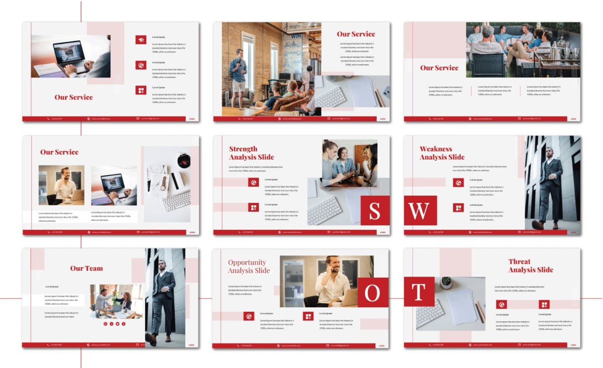 极简主义企业营销策划PPT设计模板 Business Consultant Powerpoint Templates_img_2