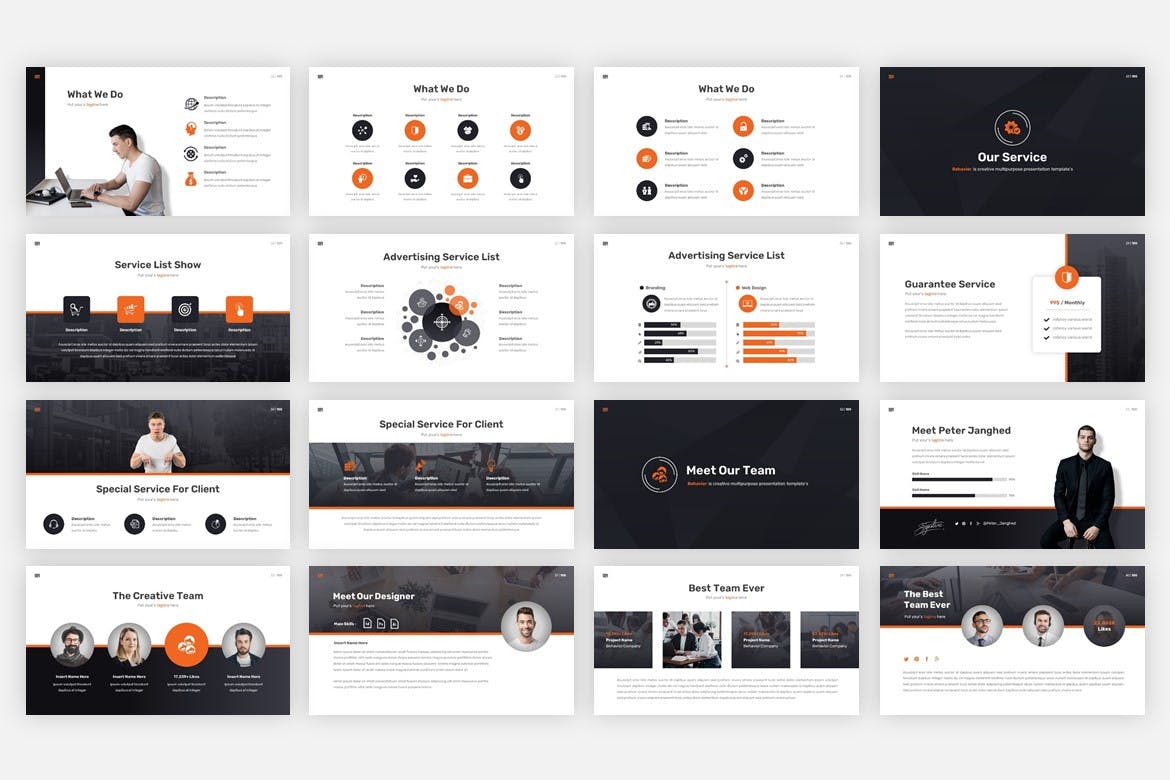 现代简约企业营销策划提案简报演示文稿设计模板 Behavior - Multipurpose Keynote Template_img_2