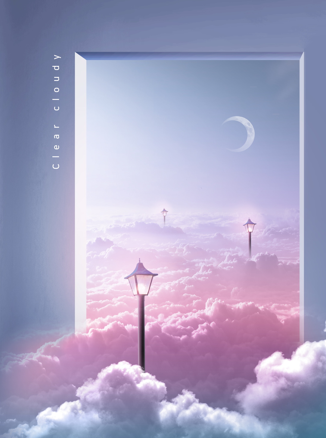 14款创意梦幻唯美白云云朵企业主视觉KV展板海报设计PSD模版 Cloud Sale Poster Template_img_2