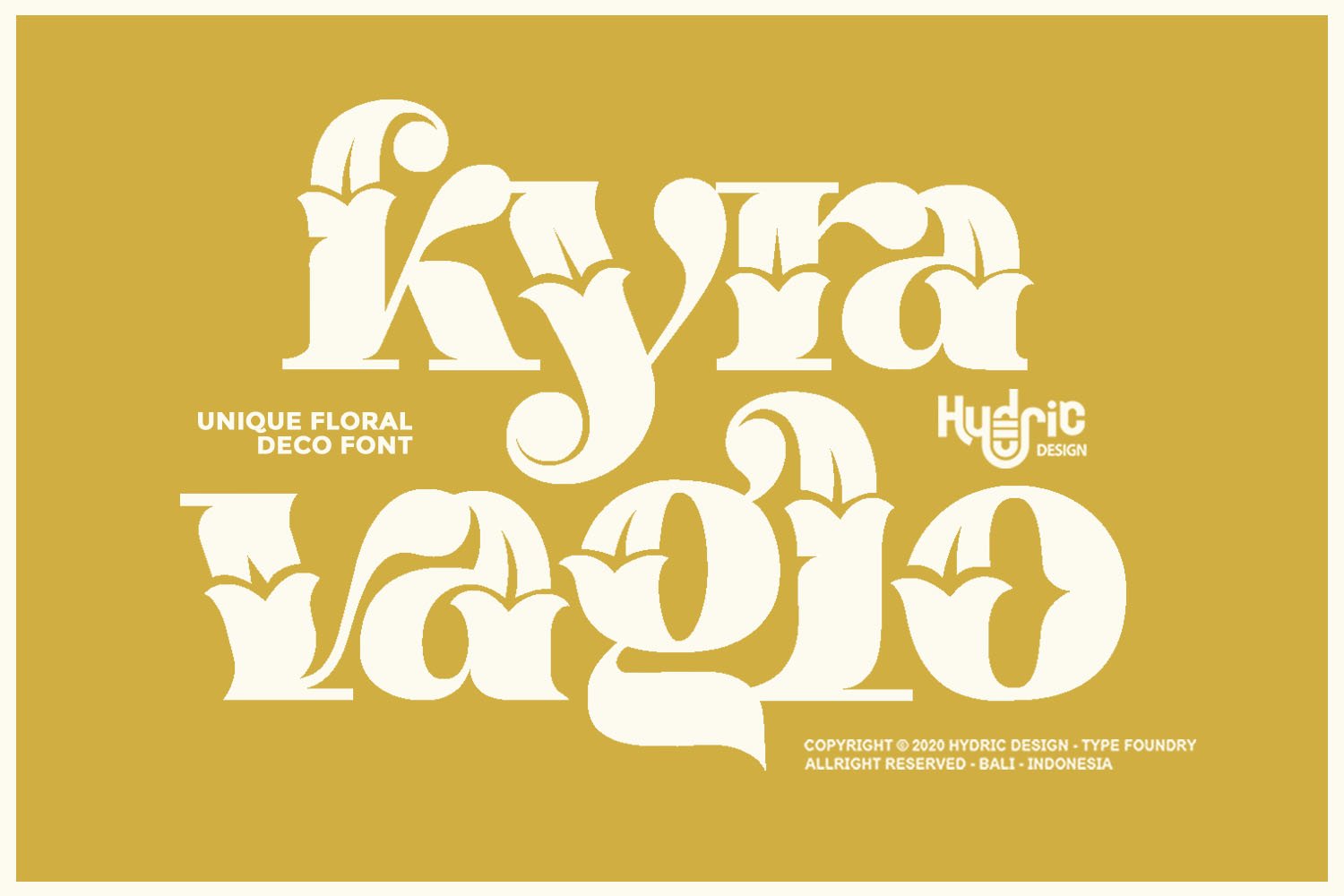 优雅海报标题徽标Logo设计花卉装饰英文字体下载 Kyra Vaglo Font_img_2