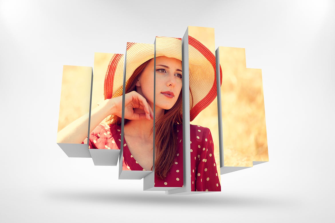 3D相框照片展示样机PSD模板素材 3D Photo Box Mockups Template V-8_img_2