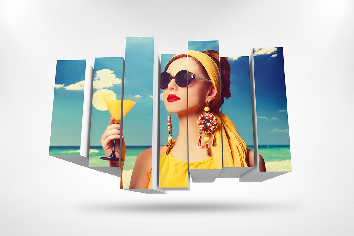 3D相框照片展示样机PSD模板素材 3D Photo Box Mockups Template V-8_img_2