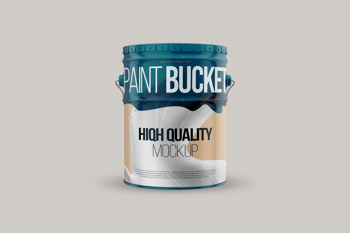 时尚金属油漆桶外观设计展示贴图样机模板 Paint Bucket Mockup_img_2