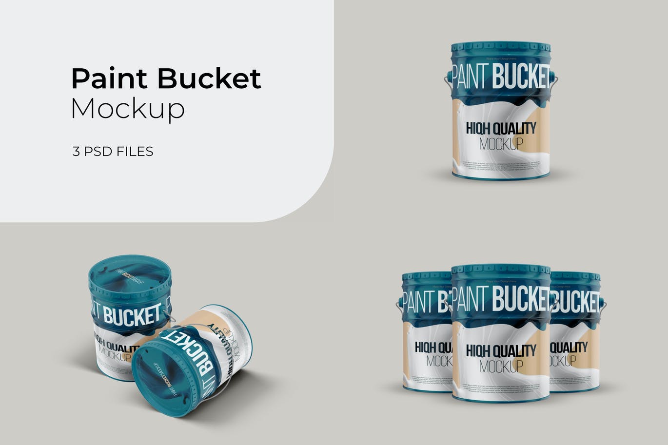 时尚金属油漆桶外观设计展示贴图样机模板 Paint Bucket Mockup_img_2