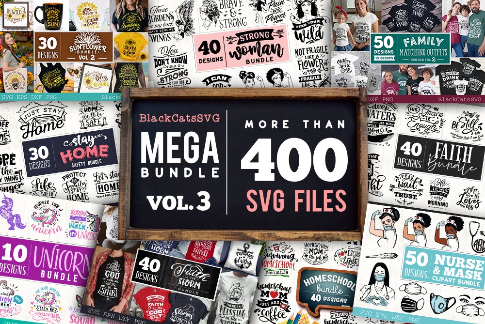 400款涂鸦手绘徽标Logo图案设计矢量素材合集 Mega Bundle 400 Designs Vol 3_img_2