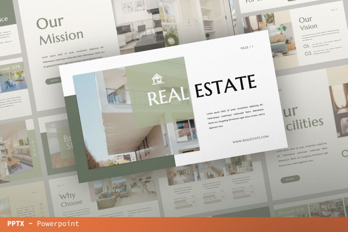 现代简约房地产创意图文排版演示文稿设计模板 Real Estate Creative Presentation Template_img_2