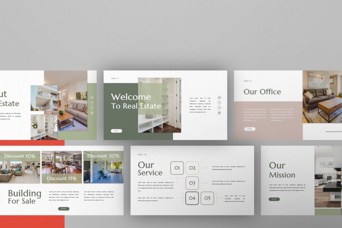 现代简约房地产创意图文排版演示文稿设计模板 Real Estate Creative Presentation Template_img_2