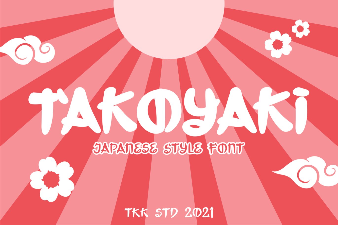 日本风格杂志海报标题徽标Logo设计英文字体下载 Takoyaki Font_img_2