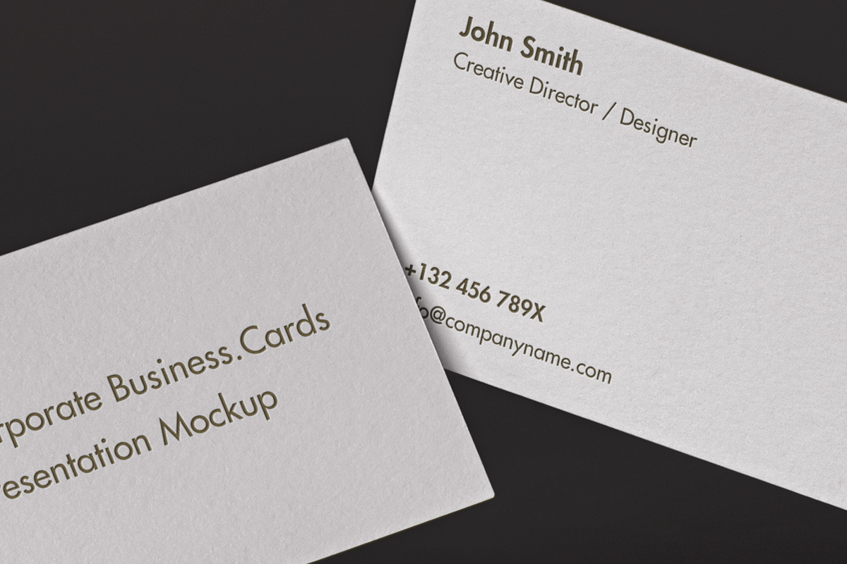 经典商务个人名片卡片设计样机PSD模板 Corporate Psd Business Card Mockup_img_2