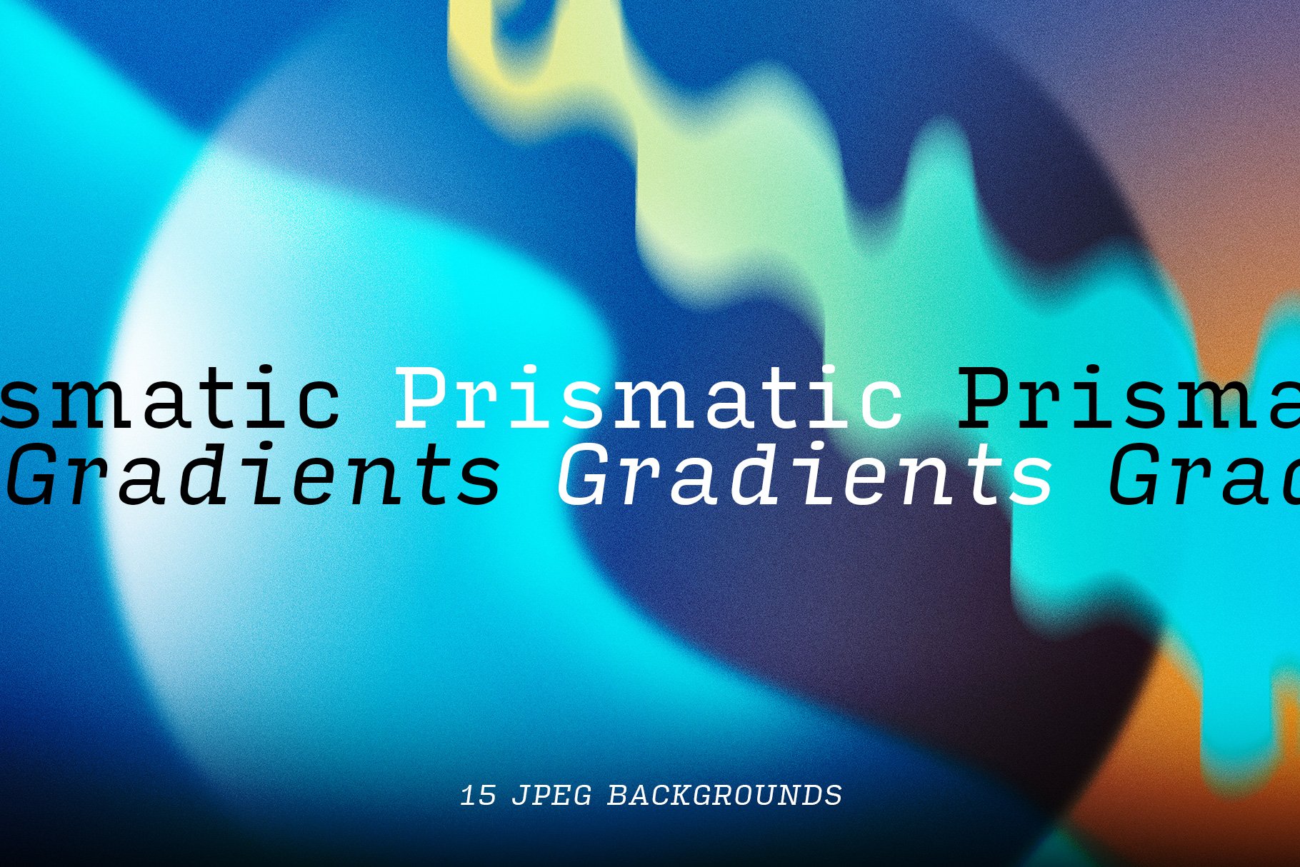 15款抽象彩色渐变噪点颗粒模糊纹理背景图片设计素材 Prismatic Gradients_img_2