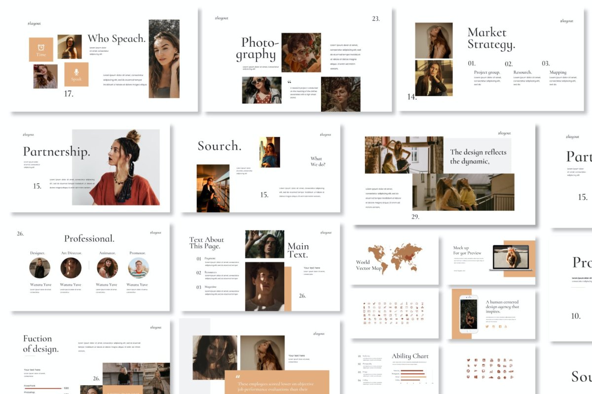 极简主义品牌服装作品集演示文稿设计模板 Layout Vol. 2 Powerpoint Template_img_2