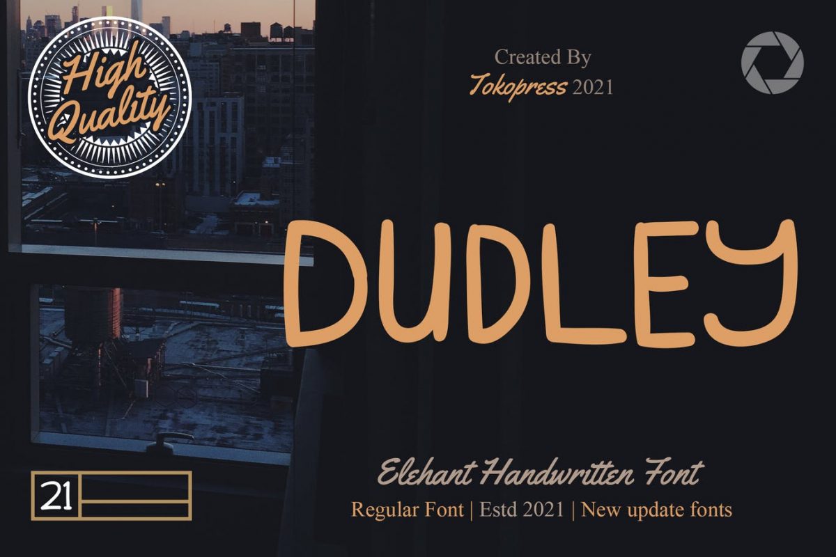 时尚优雅海报电影标题设计手写英文字体素材 DUDLEY - Classy Handwriting Font_img_2